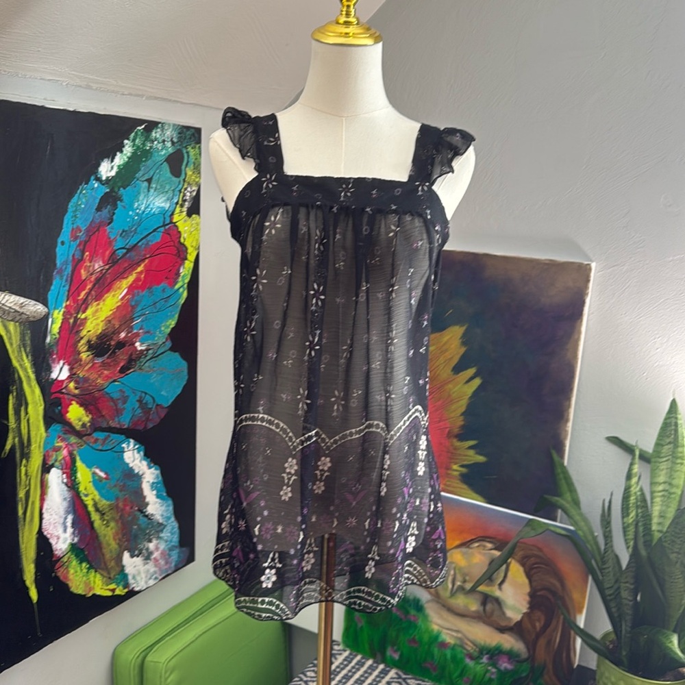 Sexy or sweet flower long tank